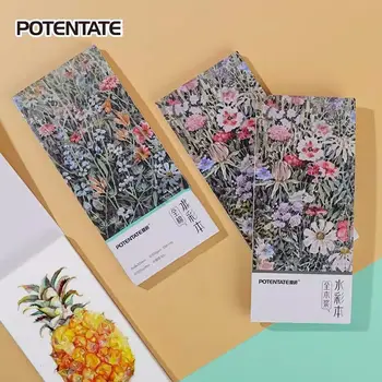 Potentate สมุดสเก็ตช์สีน้ำขนาดเล็กแบบพกพาผ้าฝ้ายลายเส้น100% กระเป๋าภาพวาดสีน้ำอุปกรณ์ศิลปะกระดาษ