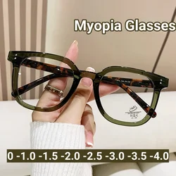 Retro Unisex Round Myopia Glasses Fashion Ultralight Women Short-sighted Eyewear Anti Blue Light Minus Diopter Eyeglasses