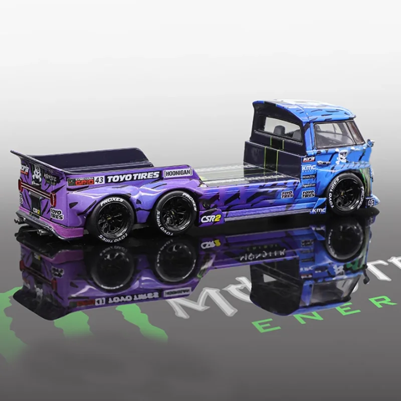 Liberty 1:64 T1 Rimorchio da trasporto a pianale Modello di auto in lega Collezione statica Decorato Regali di festa Giocattoli Regalo souvenir