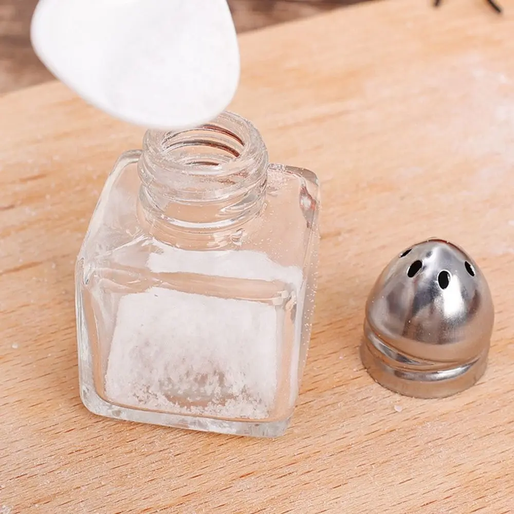 10/15ML Mini Seasoning Bottle Transparent Glass with Lid Salt Jar Kitchen Cooking Tool Storage Container Spice Jars Picnic