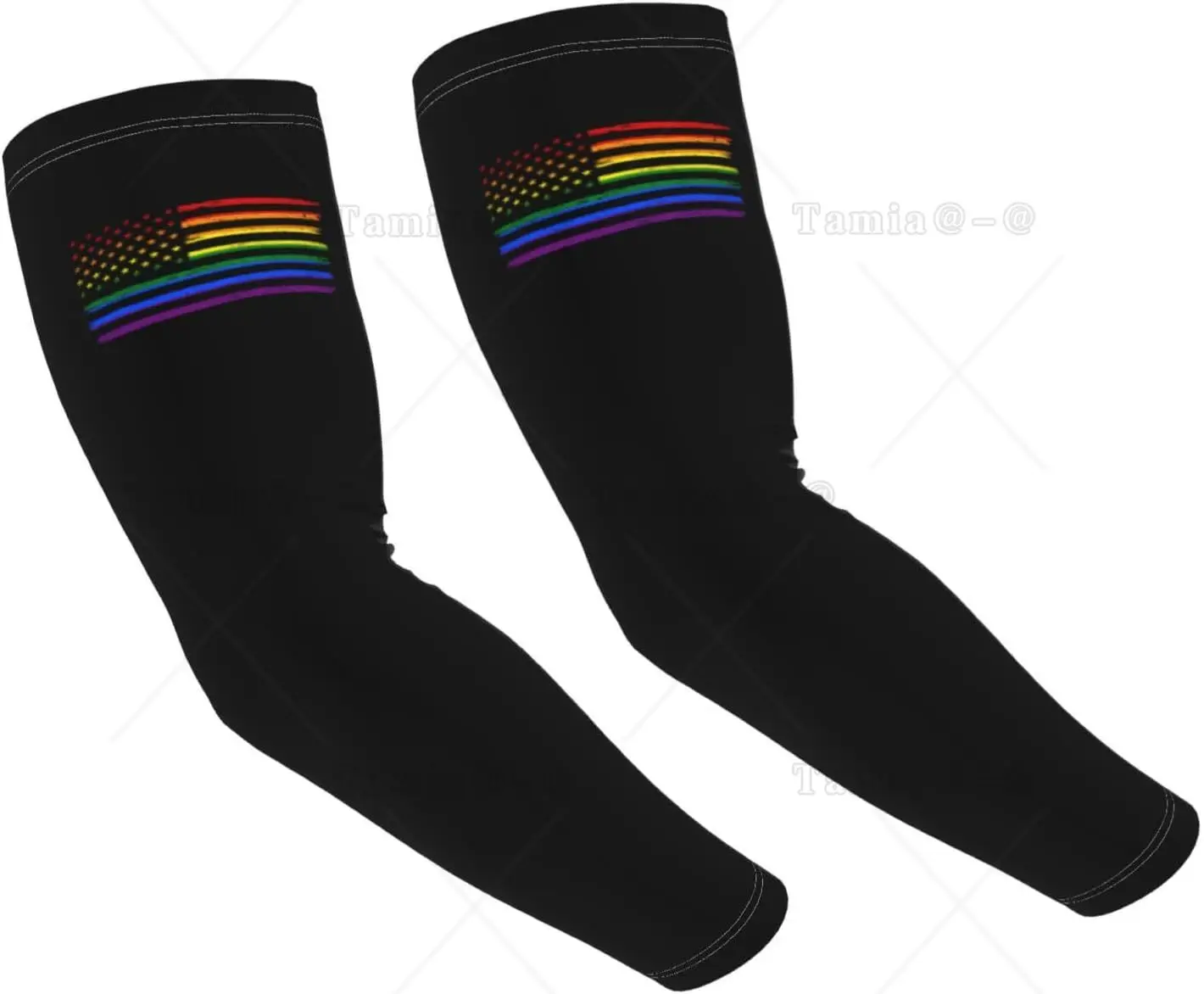 Gay Pride Flag Arm Sleeves For Men Women Tattoo Cover Up Cooling Sports Sleeves For Basketball Golf Football