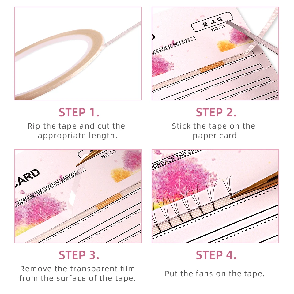 Flower Sticky Eyelash Extension Strip Storage Camellia Graft Pallet Lash Holder Individual Lash Stand Tool Sheets Stand Tape