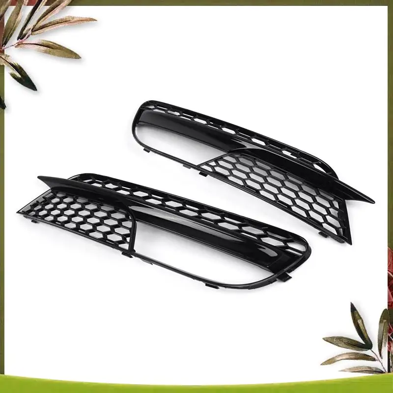 

AB98-1Pair Fog Light Grille Cover Front Bumper Lower Grid For A5 2012-2015 8T0807681H 8T0807682H