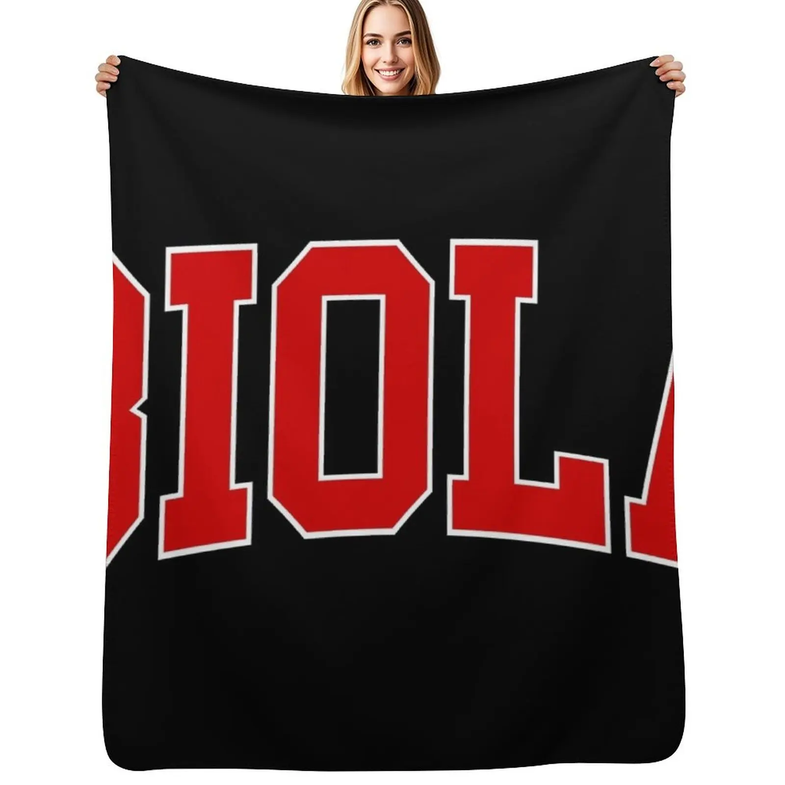

biola university - college font curved Throw Blanket Travel Fashion Sofas Moving Flannel Blankets