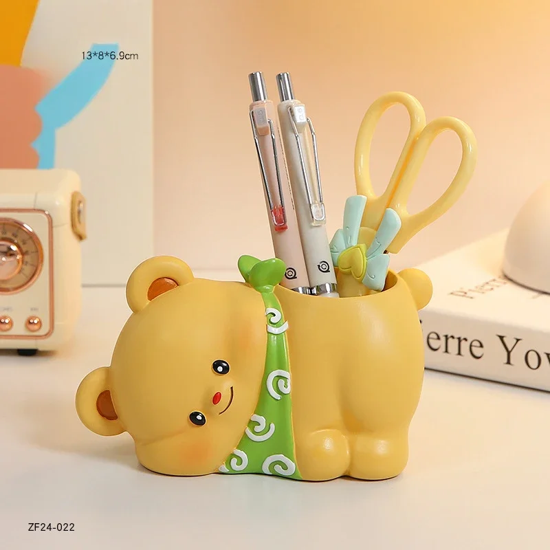 Cute Butter Bear Tissue Box Storage Ornament, Entrance Key Hanging Rack