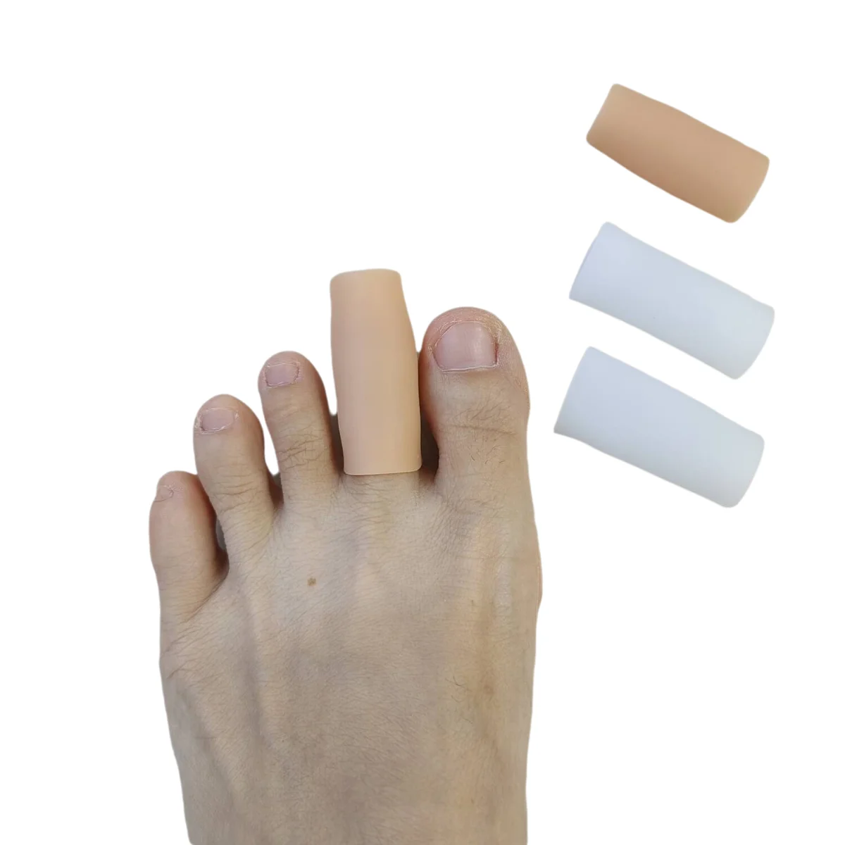1/2/5Pairs Gel Toe Cap Silicone Toe Cover Sleeves Protector Cushions and Protects to Provide Relief From Missing or Ingrown Toe