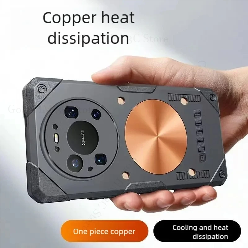 Cooling Heat Dissipation Copper Armor Case For Huawei Mate 80 Pro Max Wireless Charging Magnetic Cover For HUAWEI Mate 80 Pro