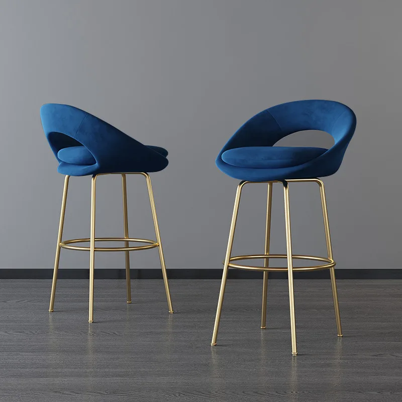 

Modern light luxury bar chair bar leisure front desk high stool Nordic simple home island counter bar chair backrest personality