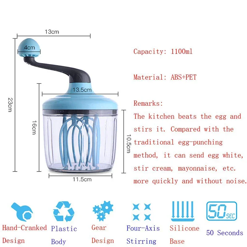 Ręczny trzepaczka do jajek mikser kuchenny majonez mikser do jaj spieniacz spieniacz uchwyt mieszadło kuchenne narzędzie do gotowania gadżet
