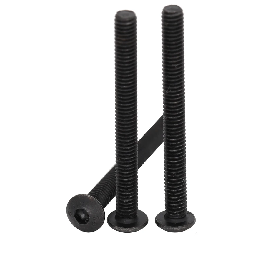 M2*20/22/25/28/30/35 10.9 Grade Black Carbon Steel DIN7380 Pan Oval Round Button Head Hex Hexagon Socket Screw