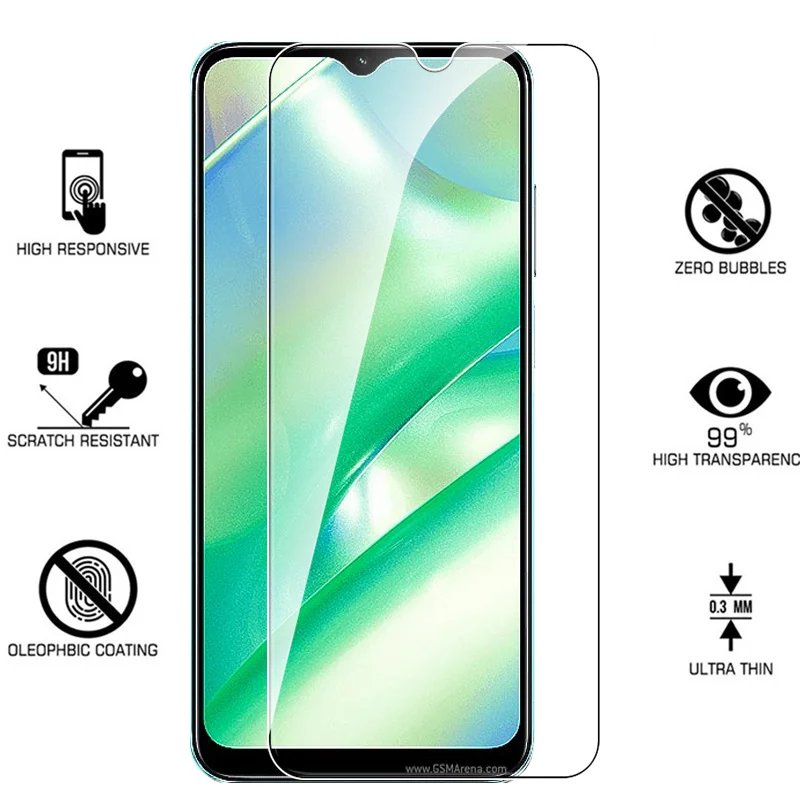 3 قطعة زجاج واقي لـ Realme C33 C 33 33C RealmeC33 6.5 بوصة واقيات شاشة من الزجاج المقسى درع أفلام حماية السلامة