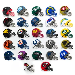 Rugby Team Helmet Collection Shoe Charms DIY Shoe Decorations Accessories Decorations Sandal Decorate for Crocs Kids Gift