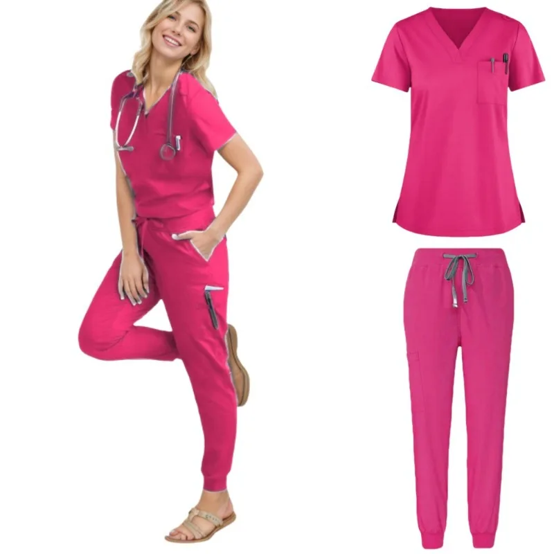 4-way Stretch Dental Pediatric Clothing Medical Uniform Quick Dry Nurse Scrub Set Women Hospital Outfit Traje Clinico Mujer 362