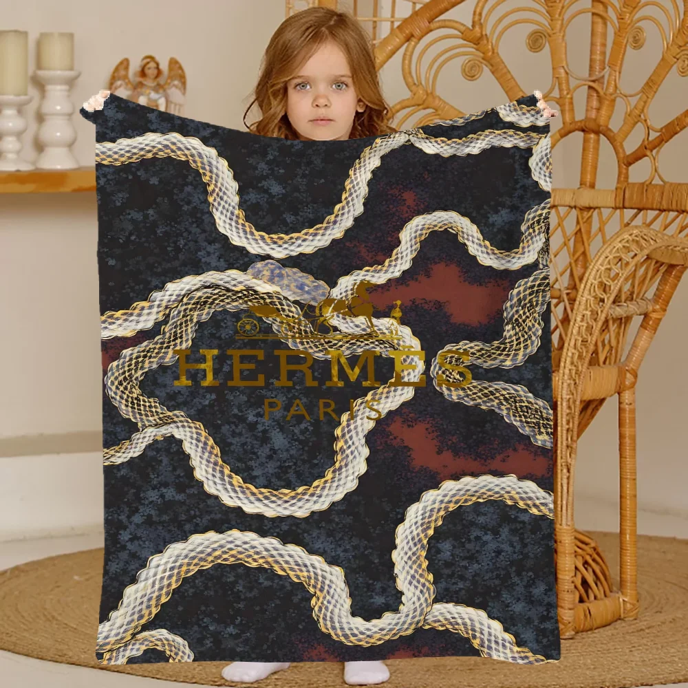 Luxury Blanket Cover Baby Blankets Kids Blanket Knee Small Blanket Blankets Winter Blanket H-hermes-s Bedspread on the Bed Sml