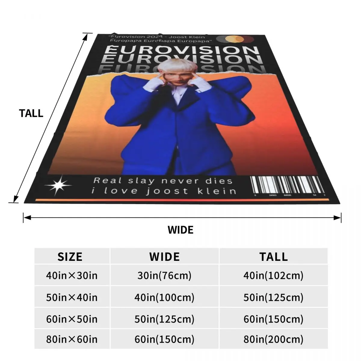 Eurovisions ผ้าห่มผ้าสักหลาด2024 Joost Klein Europa ผ้าห่มโยนอบอุ่นสุดๆสำหรับห้องนอนเดินทางผ้าคลุมเตียงโซฟาเตียงนอน