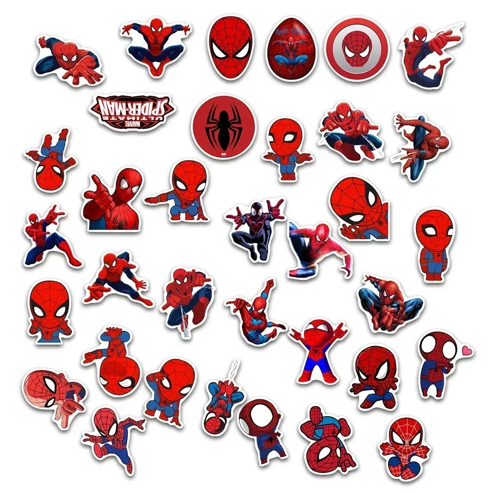 Spiderman Stickers Disney Movie Anime Decals DIY Skateboard Laptop Motorcycle Waterproof Cool Cartoon Sticker Kids Toy Gift