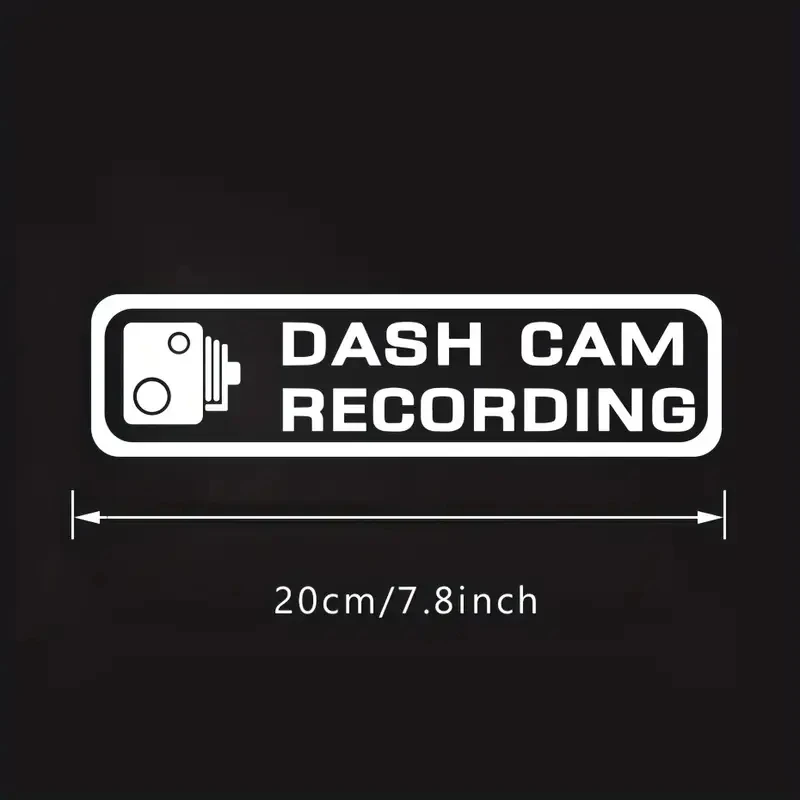 Dash Cam Recording Car Sticker Windshield Decal Hd Camera Cam Auto Performance Parts Auto Performance Body