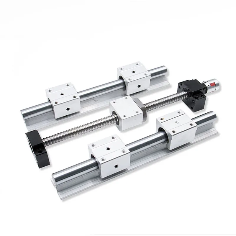 6 Sets Linear Rail SBR16 L300/700/1200mm+SFU1605-350/650/1500mm Ball Screw+3 BK12/BF12+3 DSG16H +3 D25-L30-6.35*10mm Coupling