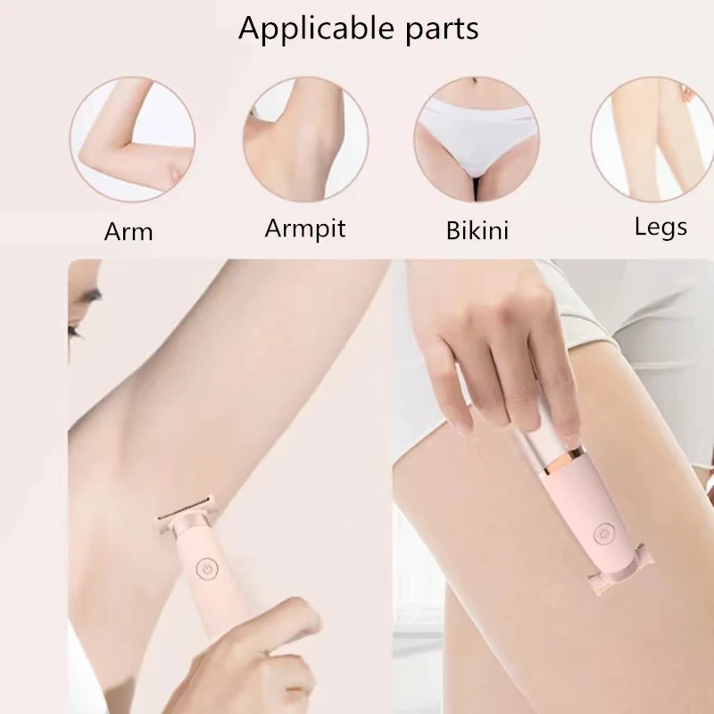 Female Painless Hair Removal Device USB Rechargeable Electric Shaver Lip Armpit Hair Remover Private Bikini Hair Removal Device