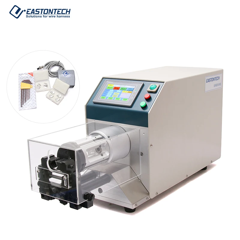EW-06G Semi-automatic 9 Layers Rotary Coaxial Cable Stripping Machine Triaxial Cable Stripping Machine