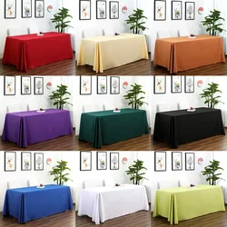 Banquet Table Cover Wedding Cloth Wonderful Colourful Square Rectangle Polyester Linen Hotel Decoration Birthday Party Durable