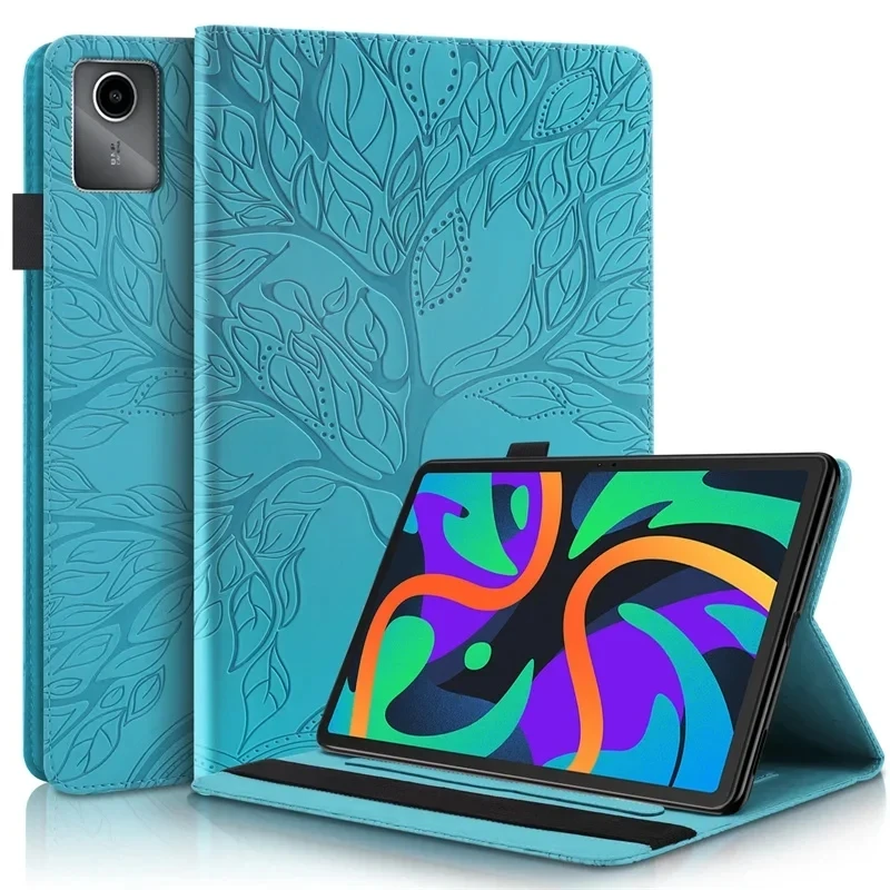 For Lenovo Xiaoxin Pad 2024 11 inch Cover Funda for Lenovo Tab M11 TB-330FU 2024 Tree Embossed Stand Back Shell Tablet Case