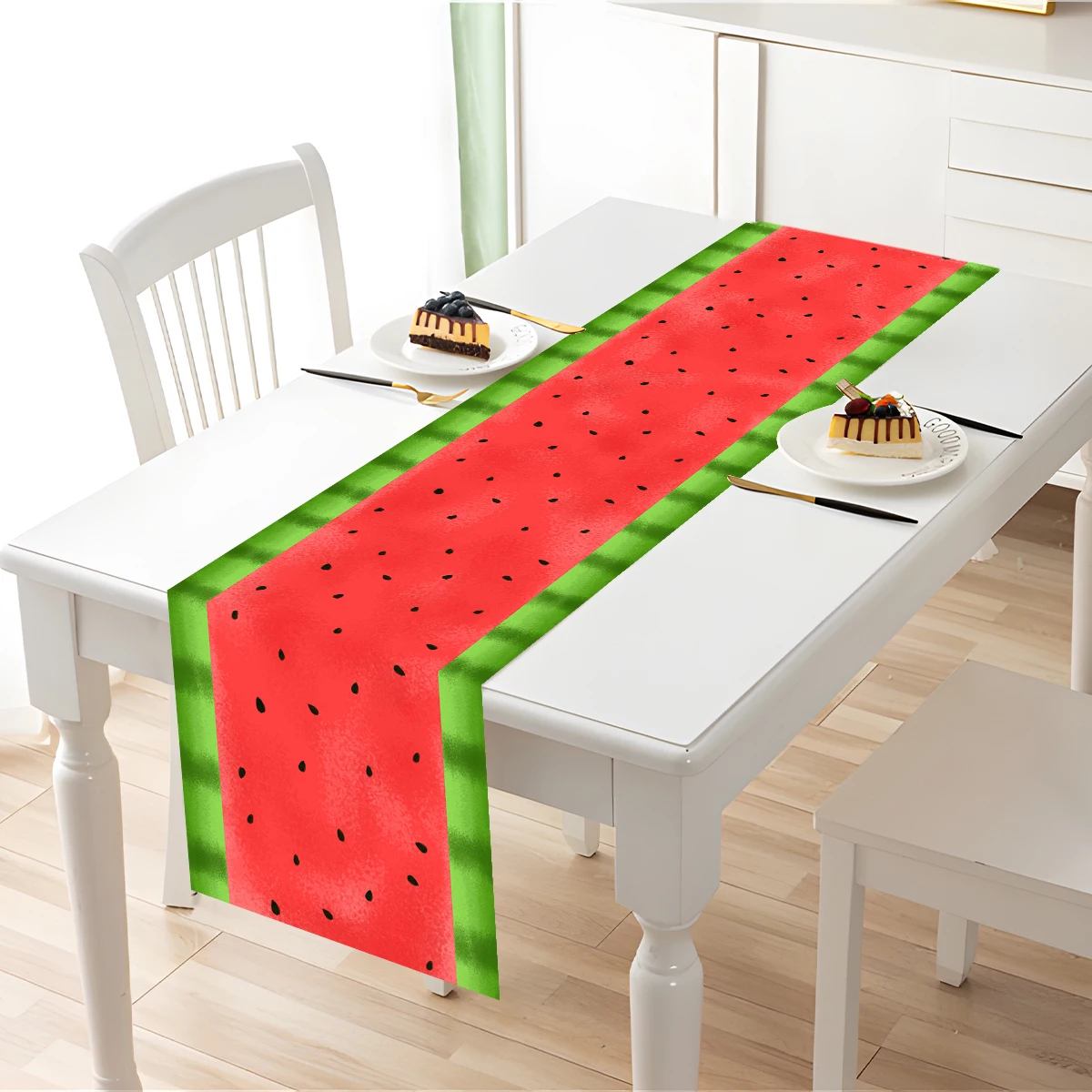Fruit Theme Table Runner Summer Fruit Table Decoration For Home Watermelon Tablecloth Dinning Decor Wedding Birthday Decor