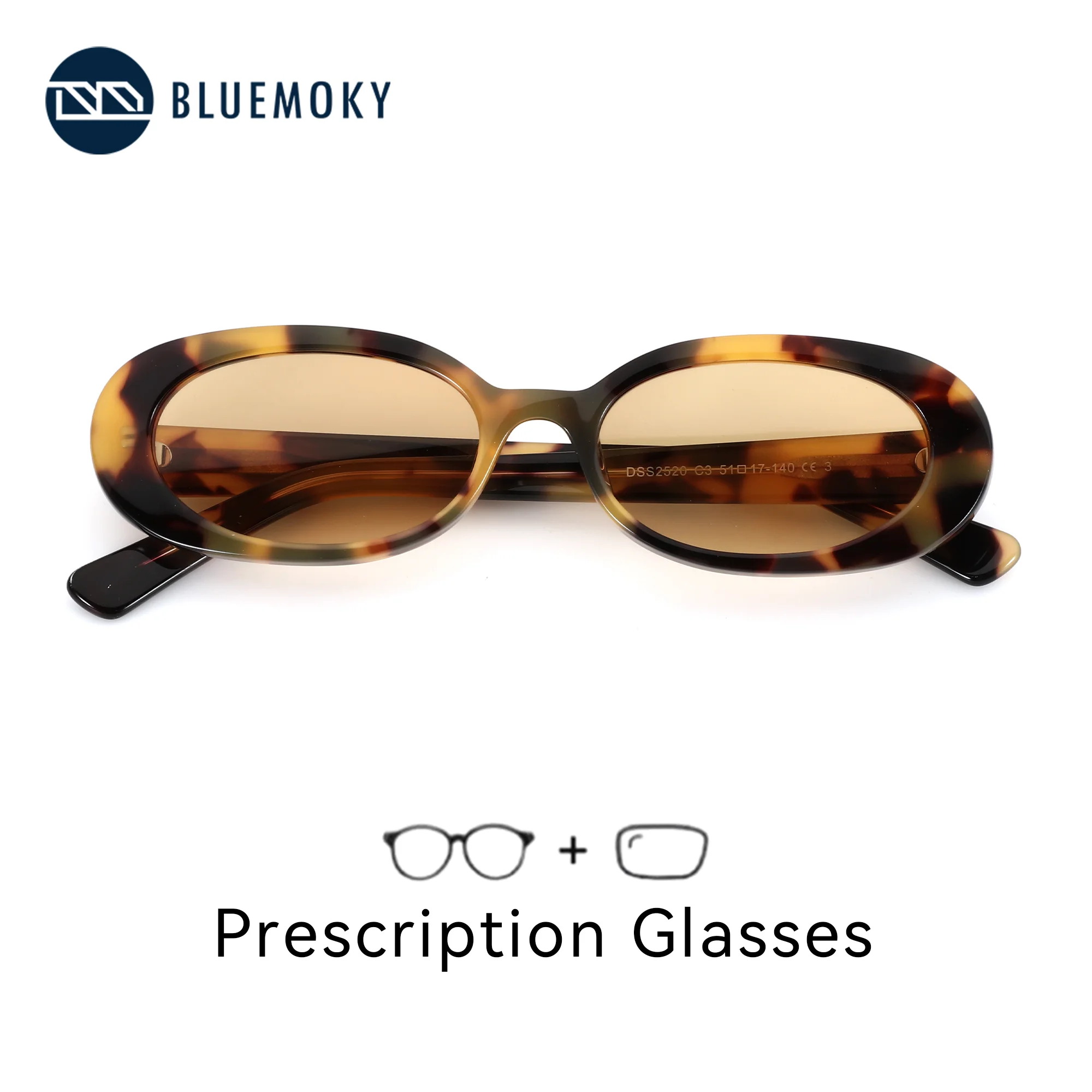 

BLUEMOKY M размер овальные UV400 поляризационные солнцезащитные очки по рецепту для мужчин и женщин ацетатные близорукость/прогрессивные оптические солнцезащитные козырьки