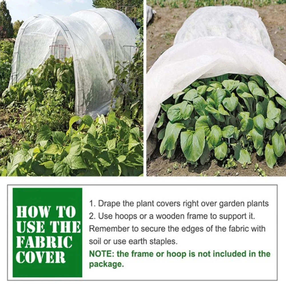 Plant Protection Plant Cover REUSABLE White 1.6 X 9M MULTIPLE USES Non-woven Fabric 1.6*9m ALL-SEASON PROTECTION