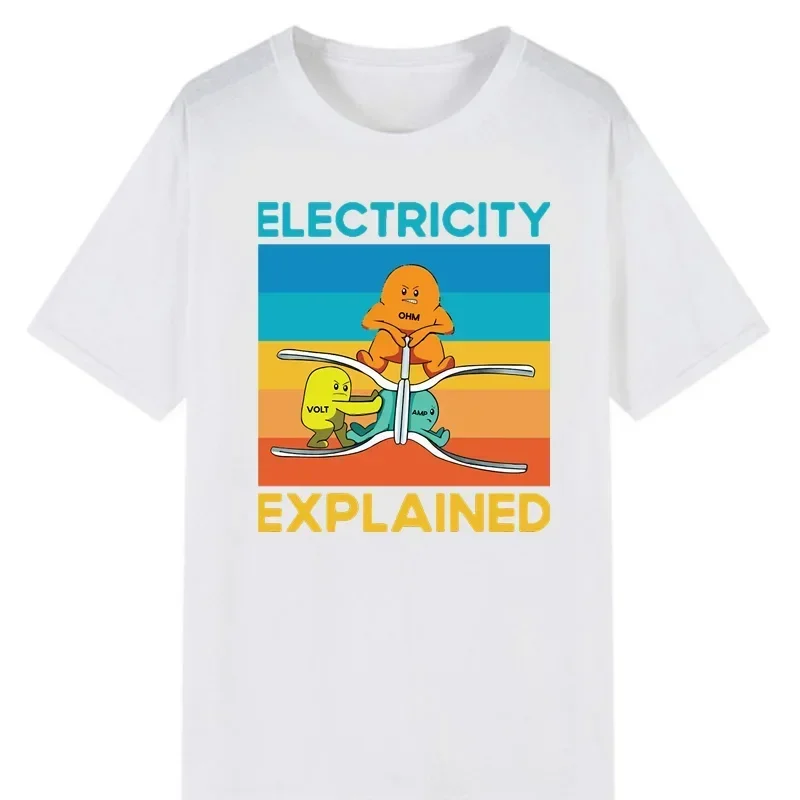 Electronic Graphic Print T-shirt for Women Men Summer Casual Fashion Funny High Street Tops Crew Neck Short Sleeve Cotton Tees