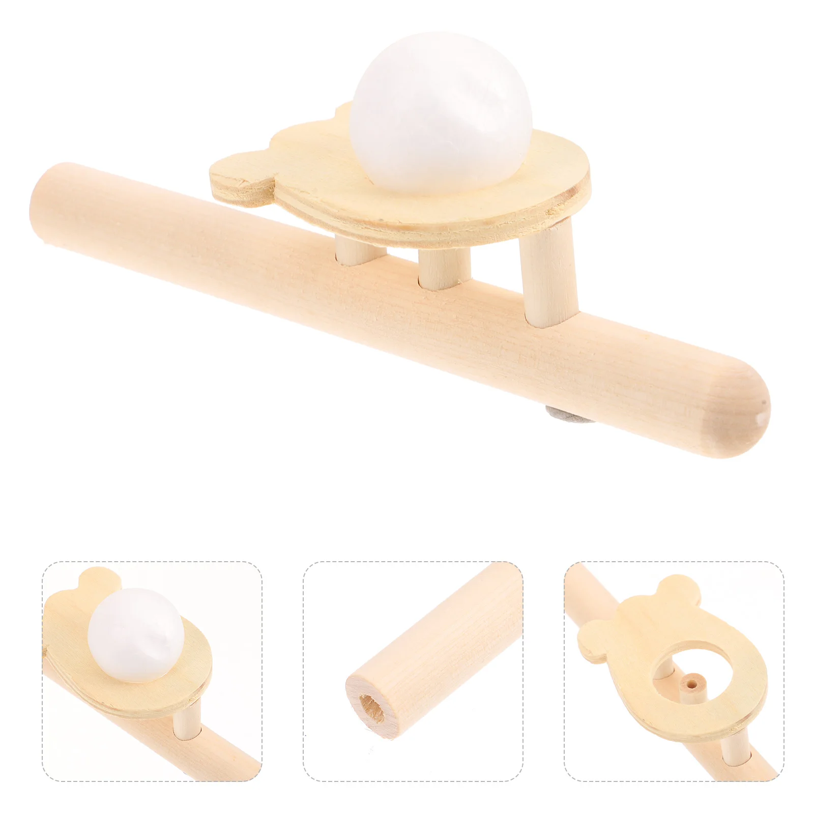 5 ชิ้นไม้ Ball Blower ของเล่นเด็กท่อ Blowpipe ลอยเป่าเกม Hand Eye Coordination Balance ความสามารถกีฬาปาร์ตี้ครอบครัว