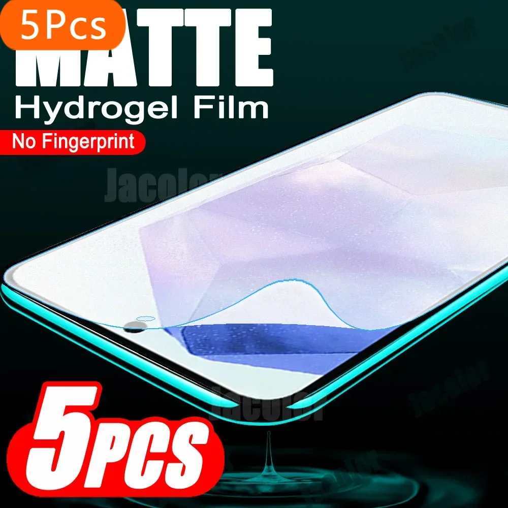 5 uds película protectora de pantalla mate para Samsung Galaxy A55 A54 A53 A52 A52S 5G Protector de hidrogel antihuellas suave A 55 54 53