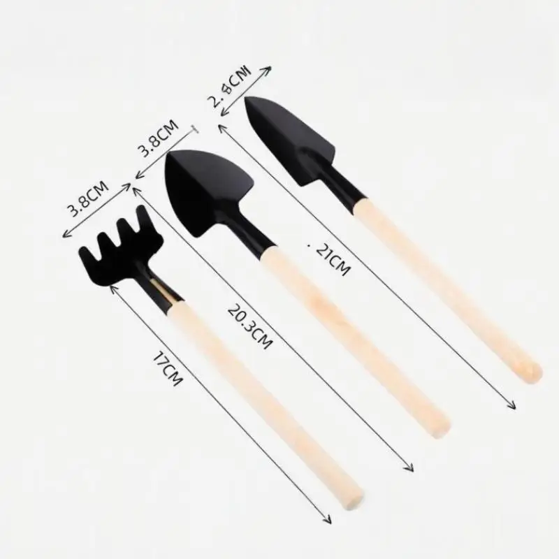 3Pcs/Set Mini Garden Tool Set For Garden Plants Flower Pot Cactus Vegetables Digging Weeding Indoor Small Plants Garden Tools