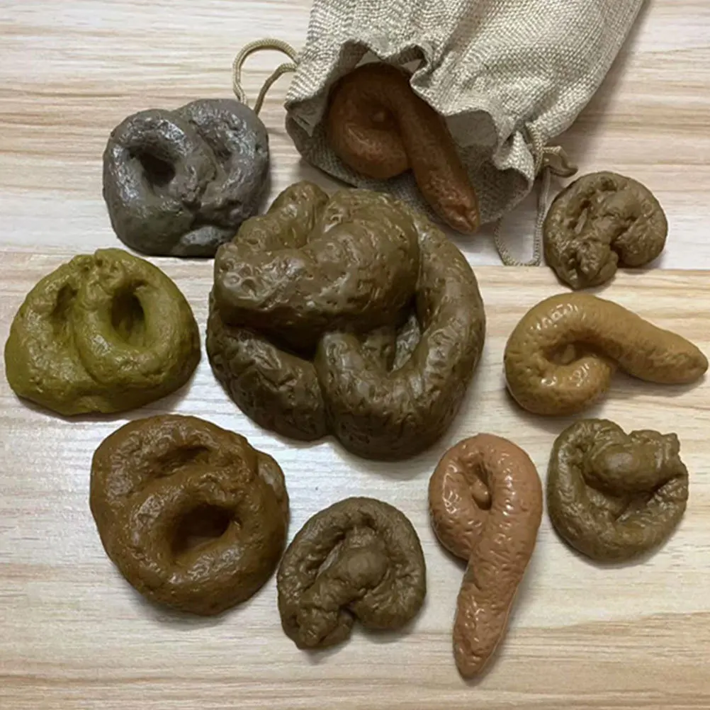 10 pezzi scherzo realistico cacca finta per il primo di aprile scherzo trucco novità bavaglio regalo decorazioni per feste bambini adulti divertenti cacca oggetti di scena
