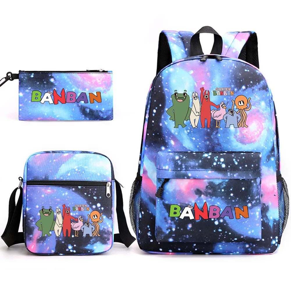 

Garten of Banban Three-piece School Bag Children's Backpack Schoolbag Boys and Girls Backpack Lightening Zipper Shoulders