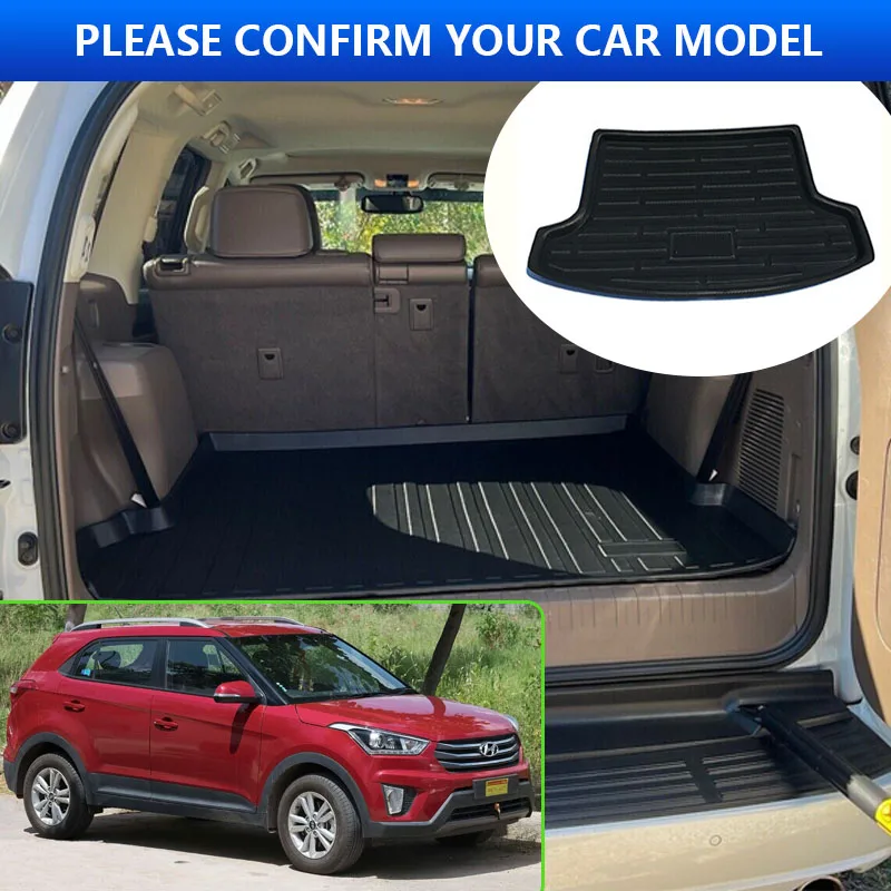 For Hyundai Creta Cantus GS GC 2014~2018 2015 2016 Car Rear Trunk Protector Pads Waterproof Liner Anti-Fouling Mats Accessories