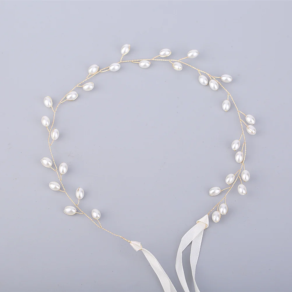 

Pearl Vine Golden Handmade Bridal Headpiece Lightweight Wedding Hair Accessory For Women Party Updo Bridal Headdress Hair