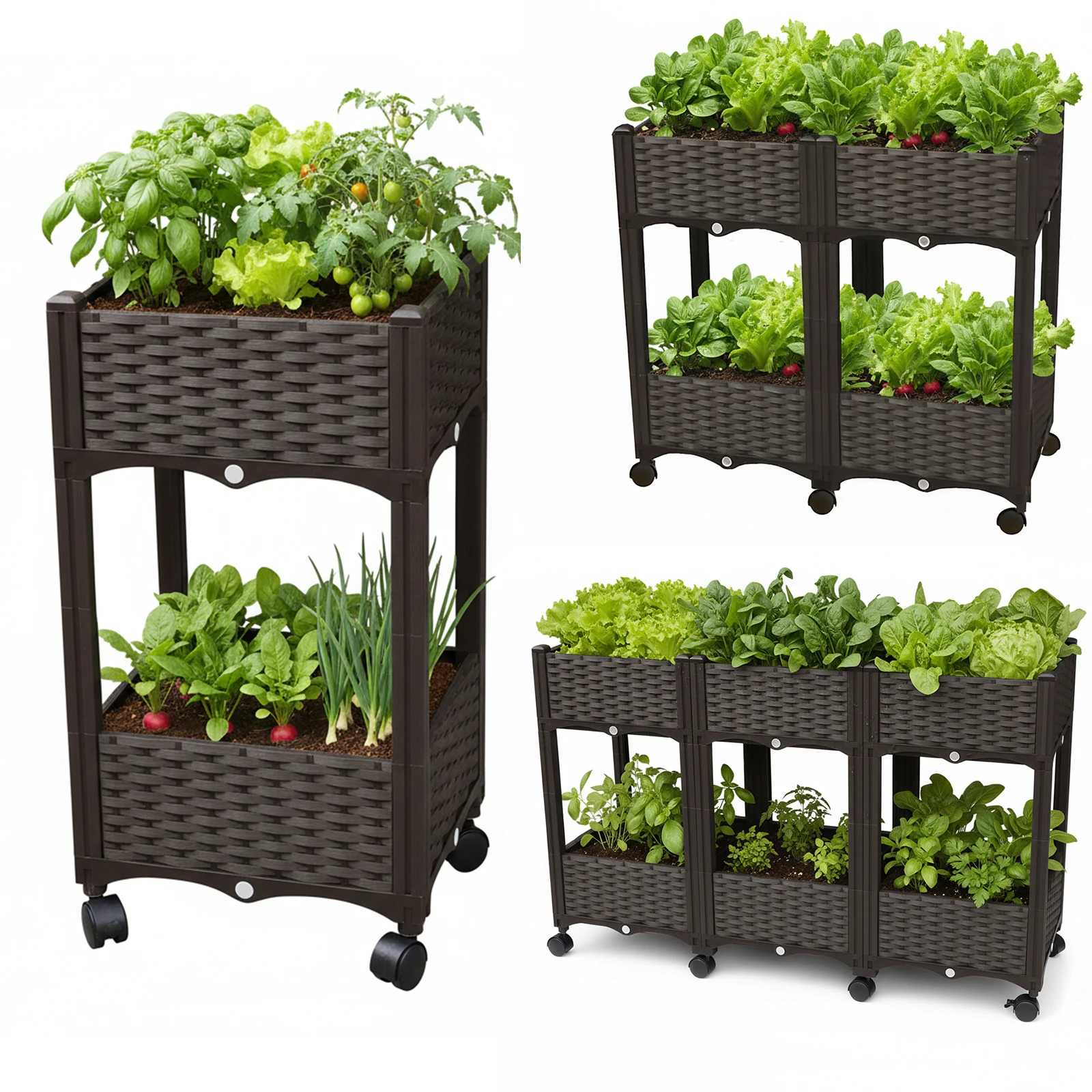 

Приподнятые грядки на колесах: стоячие кашпо для уличных растений, томатов, цветов и овощей