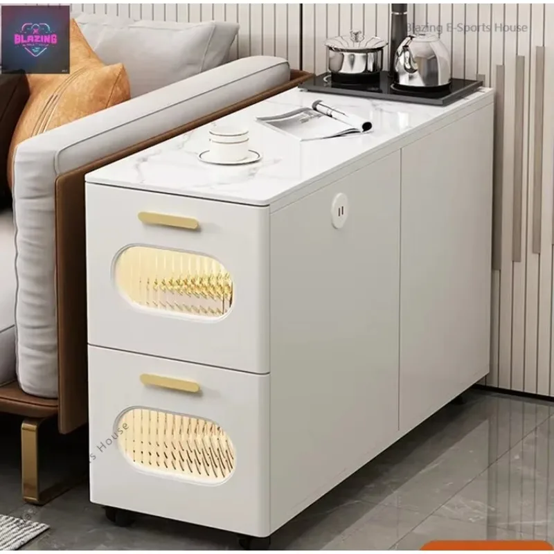 Sofa Side Cabinet   Household Living Room Rock Slab Small Coffee Table Simple Modern Corner  Movable  New