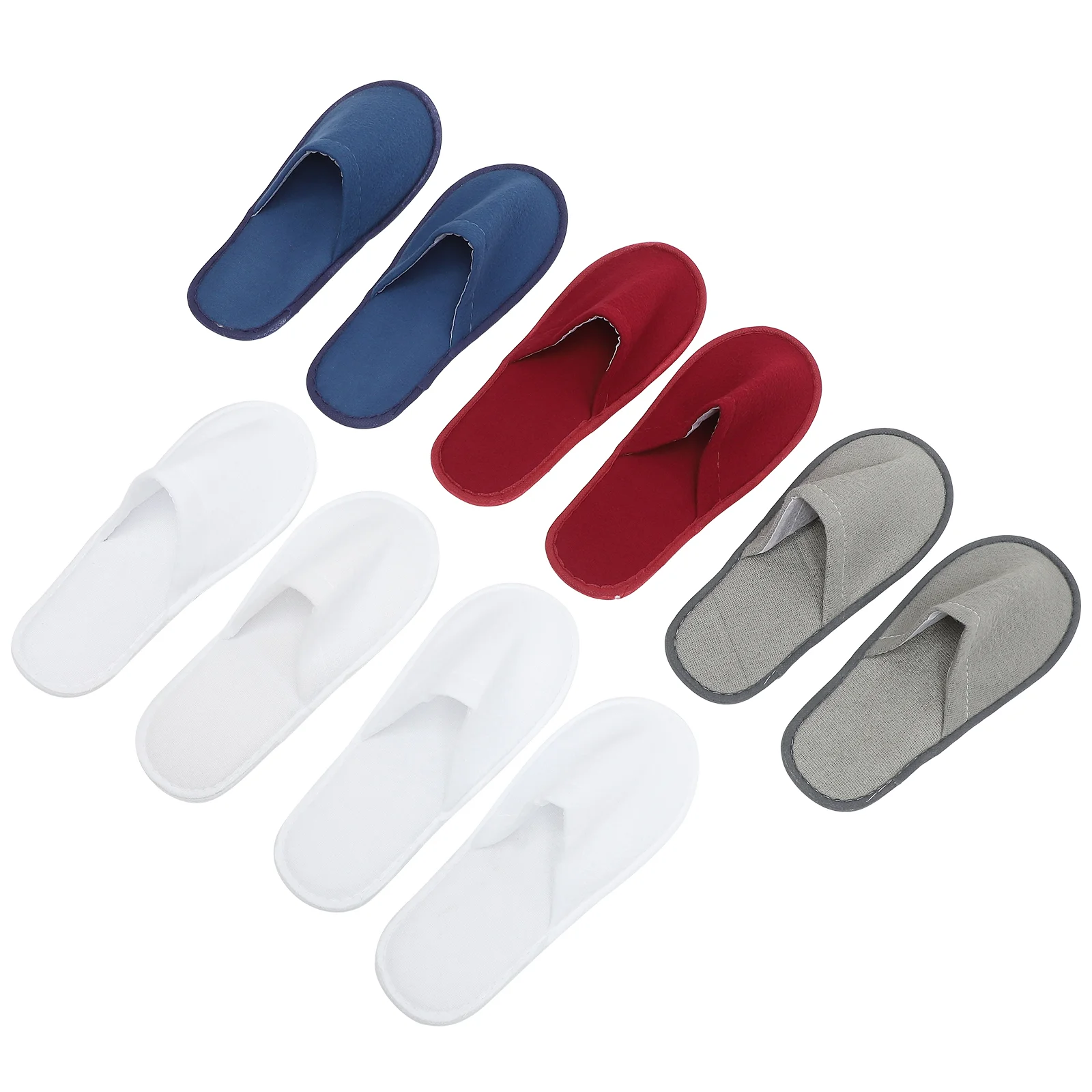 5 Pairs Disposable Slippers Miss Indoor Pulled Cloth Washable House Hotel Guest Shoes