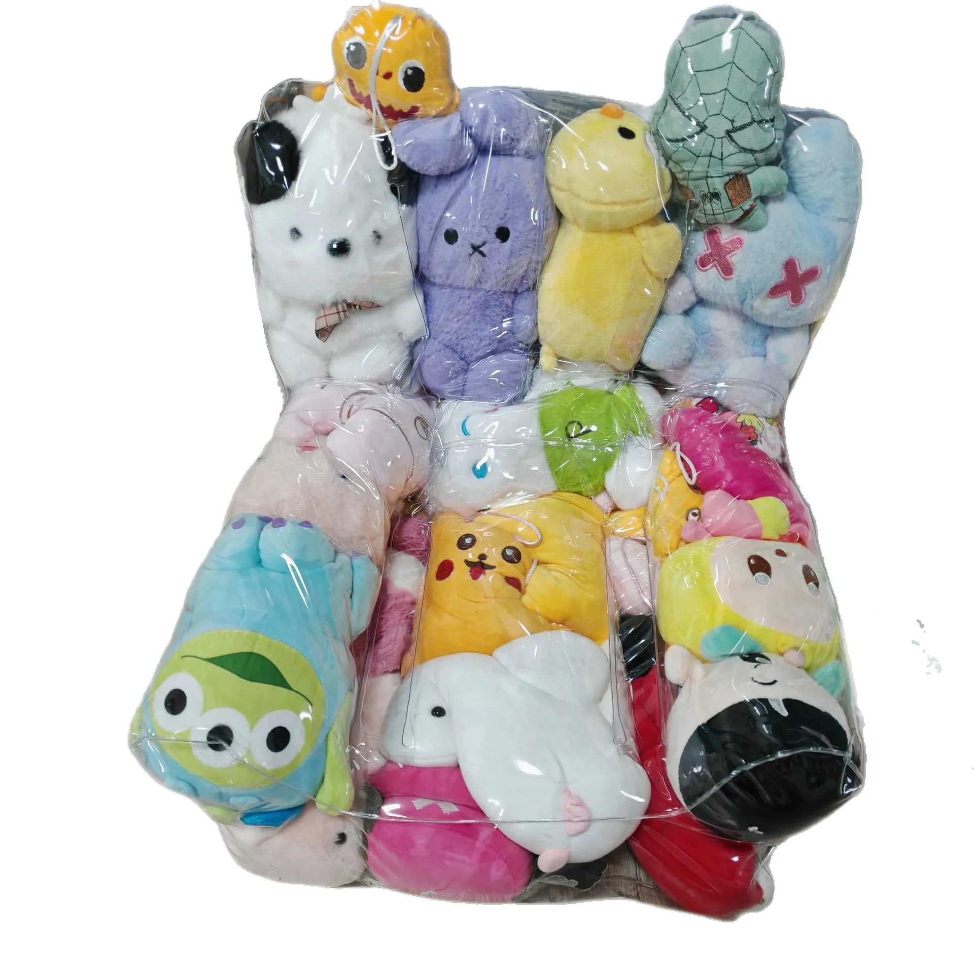 Sacs de rangement transparents et imperméables pour jouets en peluche avec fermeture éclair, organisateurs pour ranger les jouets au sol, dans la chambre ou le dortoir