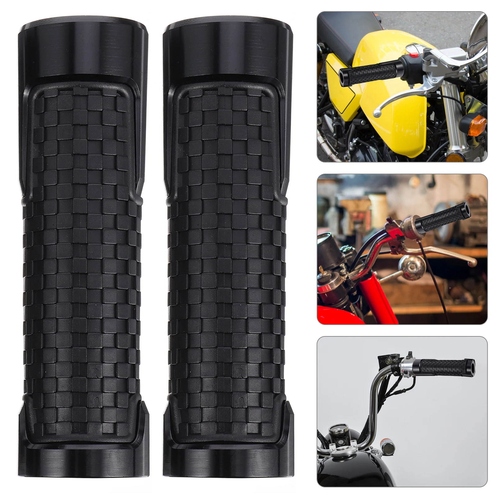 

Universal Motorcycle Grips Black Cover Sleeve Motorcycle Bar End Bike Accessories Durable Anti Skid Motorbike