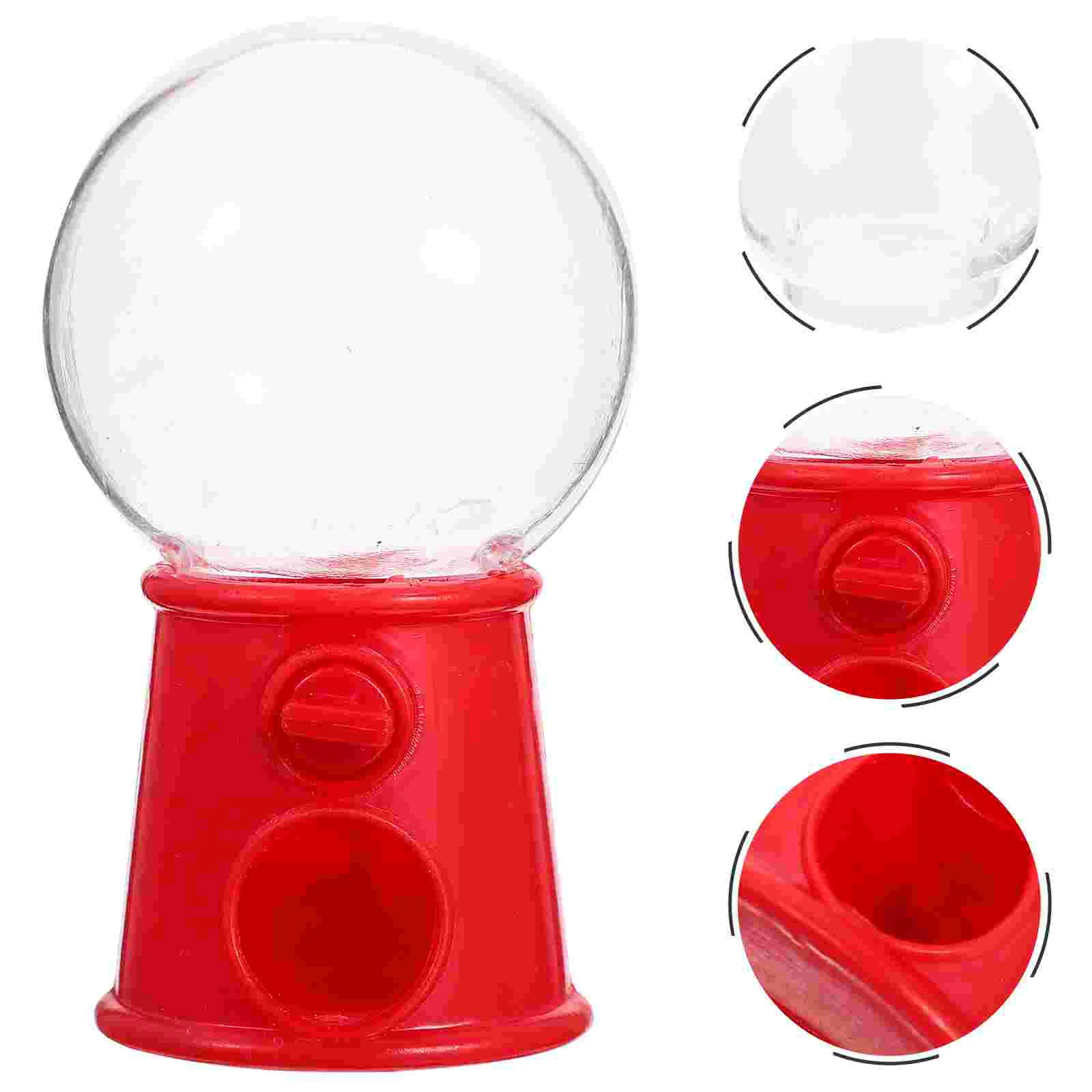 

12 Pcs Kids Vending Machine Mini Gumball Nut Adornment Red Cake Decor Candy Dispenser Child