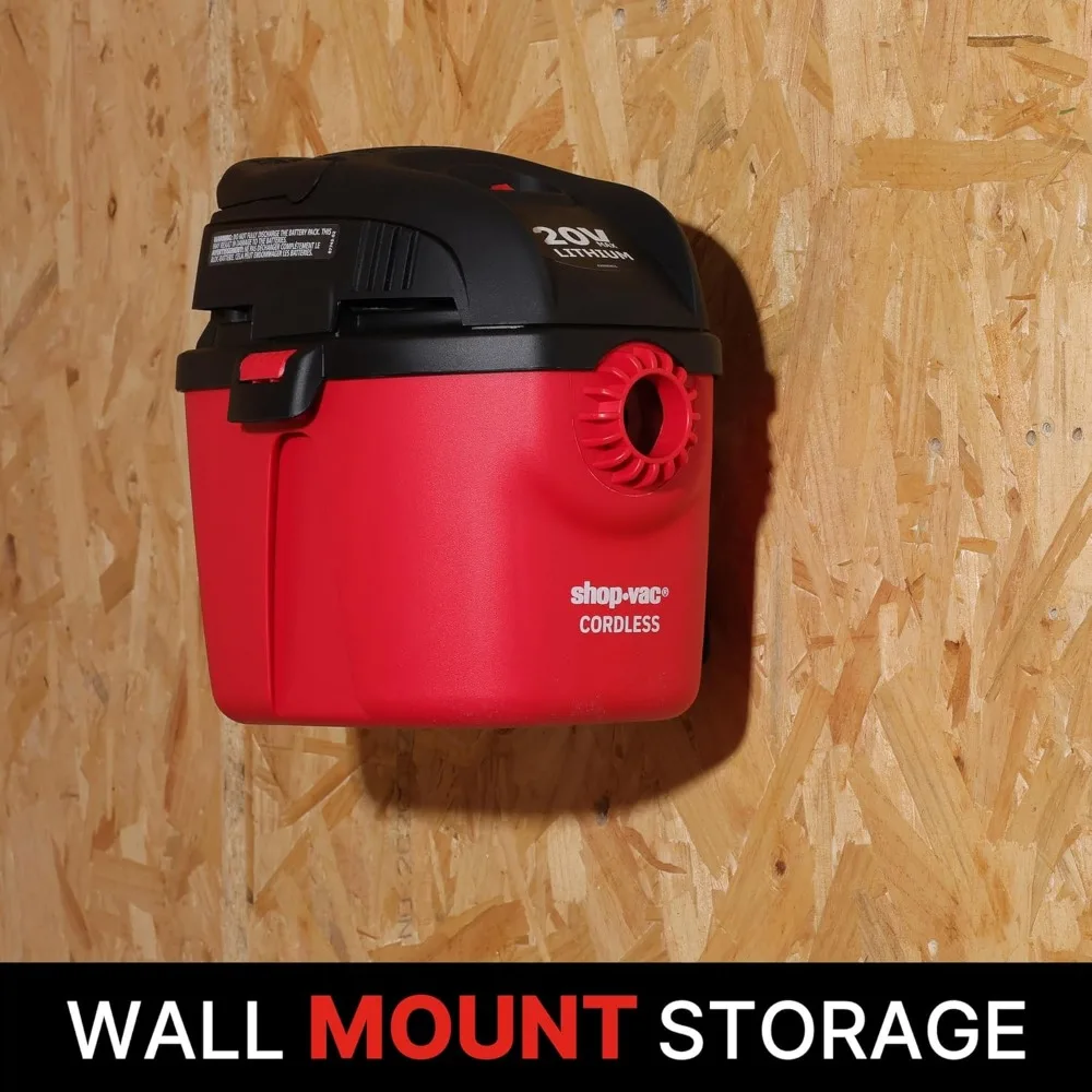 Беспроводной пылесос для влажной и сухой уборки мощностью 8,0 пика HP, складной ручкой, настенным креплением и многофункциональностью.