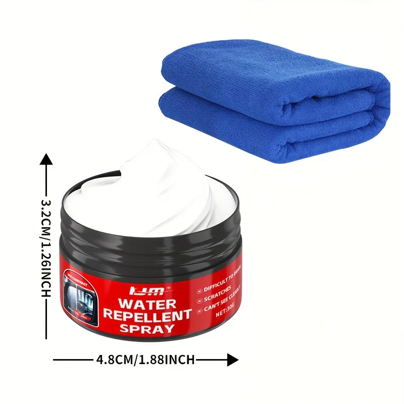 Car Glass Waterproof Paste Kit: Hydrophobic Anti-Rain/Anti-Fog Coating, Suitable for Car Windows, Mirrors & Bathroom Glass image 2