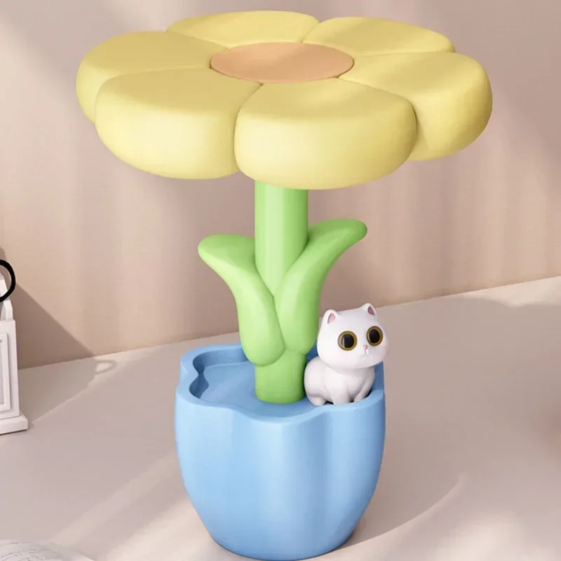 

Nordic Modern Home Sun Flower Statue Side Table Room Decor Bedroom Desktop Decoration Housewarming Gift Coffee Tables Furniture