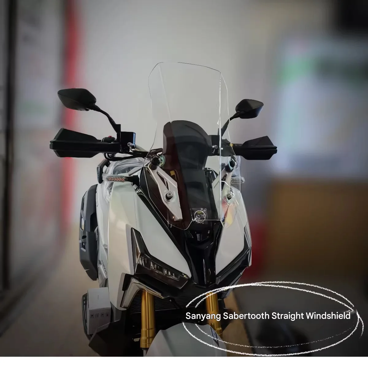 Extended Straight Wind Deflector for SYM Machi, Anti-Scratch & Shatterproof, Reduce Wind Noise