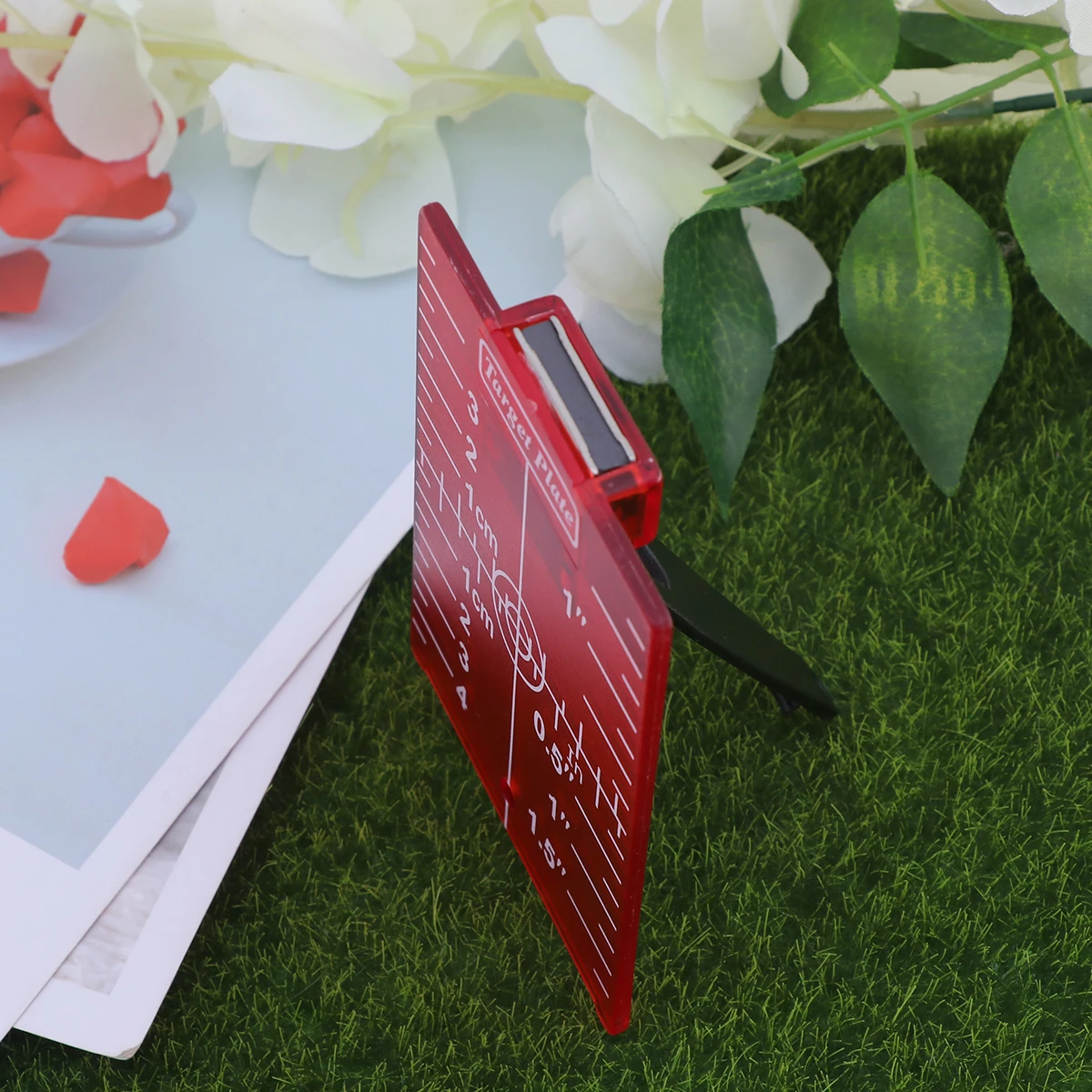 

Line Instrument Magnetic Target Plate Card Leveler Tool with Metric Imperial Units Stand Durable for Leveling
