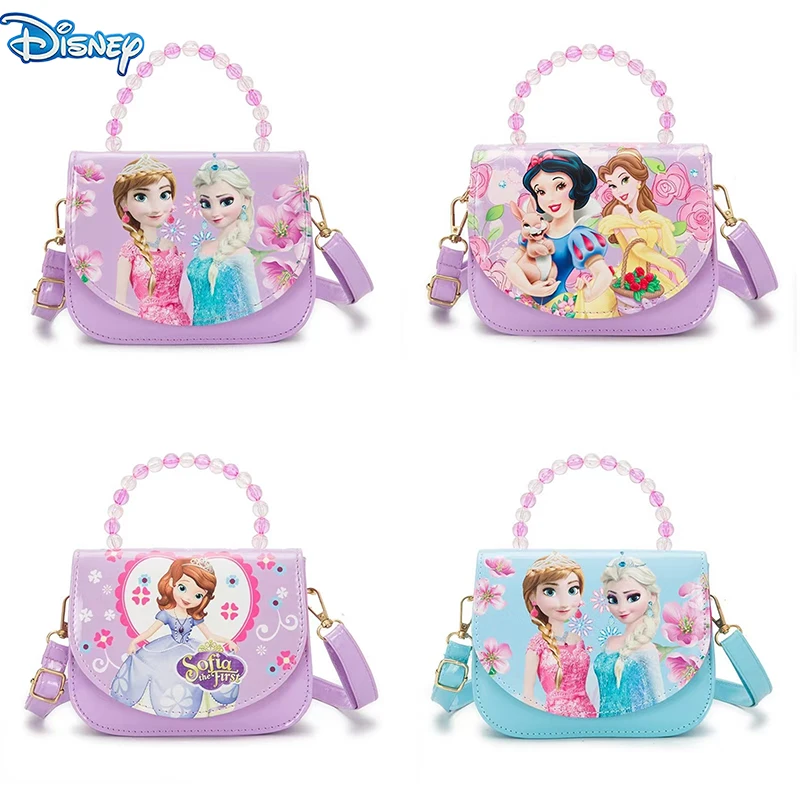 Disney Frozen Elsa Anna Girls Messenger Bag Fashion Frozen Princess Childrens PU Shoulder Bag Handbag Crossbody Bags Kids Gifts