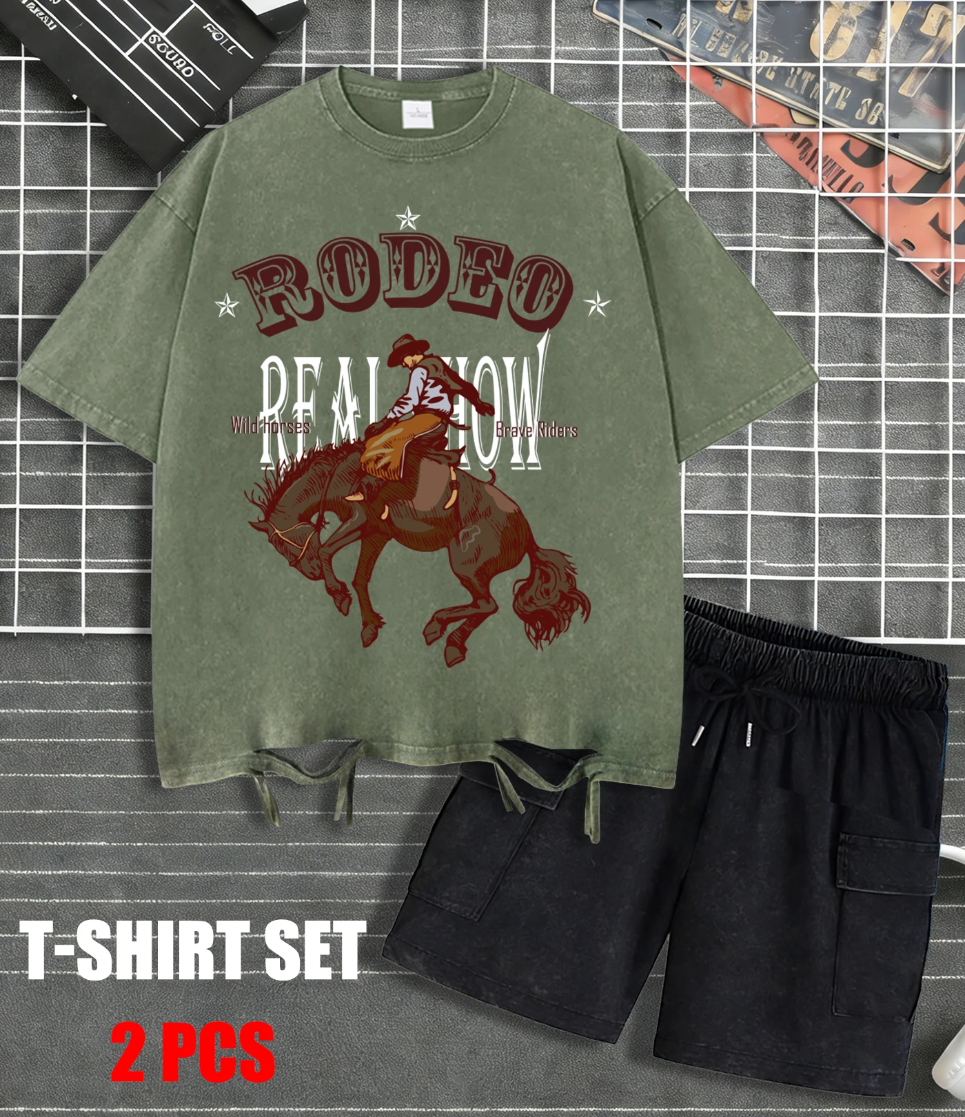 

People Who Enjoy Horseback Riding Snow Wash T Shirts Man Summer Washed Shorts Casual Loose Shortwear Soft Cotton Unisex Clothing